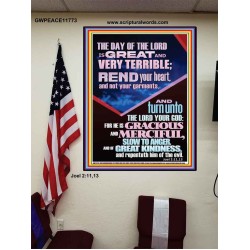 REND YOUR HEART AND NOT YOUR GARMENTS  Contemporary Christian Wall Art Poster  GWPEACE11773  "12X14"