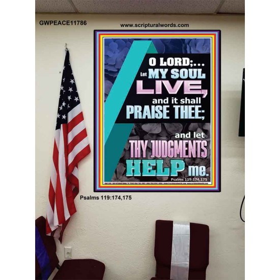 LET THY JUDGEMENTS HELP ME  Contemporary Christian Wall Art  GWPEACE11786  