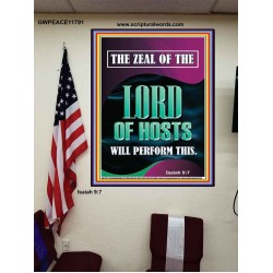 THE ZEAL OF THE LORD OF HOSTS WILL PERFORM THIS  Contemporary Christian Wall Art  GWPEACE11791  "12X14"