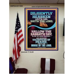 BRING SACRIFICES OF PRAISE TO THE HOUSE OF GOD  Christian Art Poster  GWPEACE11805  "12X14"