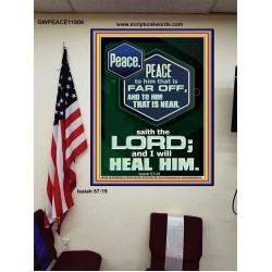 PEACE PEACE TO HIM THAT IS FAR OFF AND NEAR  Christian Wall Art  GWPEACE11806  "12X14"