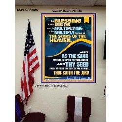 IN BLESSING I WILL BLESS THEE  Modern Wall Art  GWPEACE11816  "12X14"
