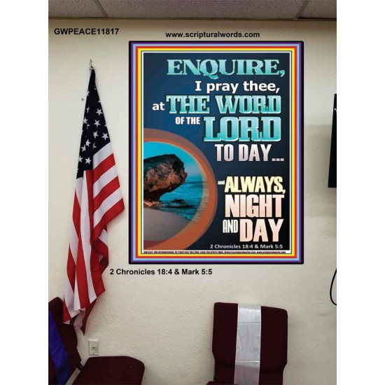 STUDY THE WORD OF THE LORD DAY AND NIGHT  Large Wall Accents & Wall Poster  GWPEACE11817  