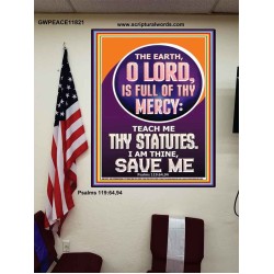 TEACH ME THY STATUES O LORD I AM THINE  Christian Quotes Poster  GWPEACE11821  "12X14"