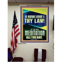 MAKE THE LAW OF THE LORD THY MEDITATION DAY AND NIGHT  Custom Wall Décor  GWPEACE11825  "12X14"