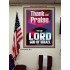 THANK AND PRAISE THE LORD GOD  Custom Christian Wall Art  GWPEACE11834  "12X14"