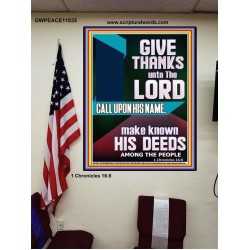 MAKE KNOWN HIS DEEDS AMONG THE PEOPLE  Custom Christian Artwork Poster  GWPEACE11835  "12X14"