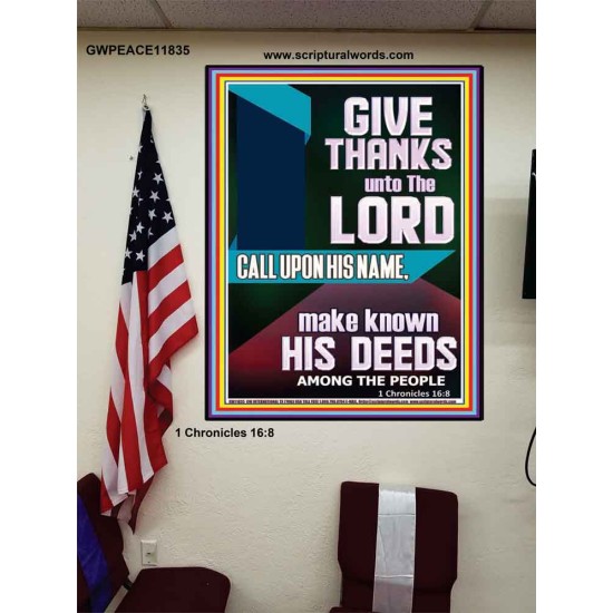 MAKE KNOWN HIS DEEDS AMONG THE PEOPLE  Custom Christian Artwork Poster  GWPEACE11835  