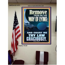 REMOVE FROM ME THE WAY OF LYING  Bible Verse for Home Poster  GWPEACE11873  "12X14"