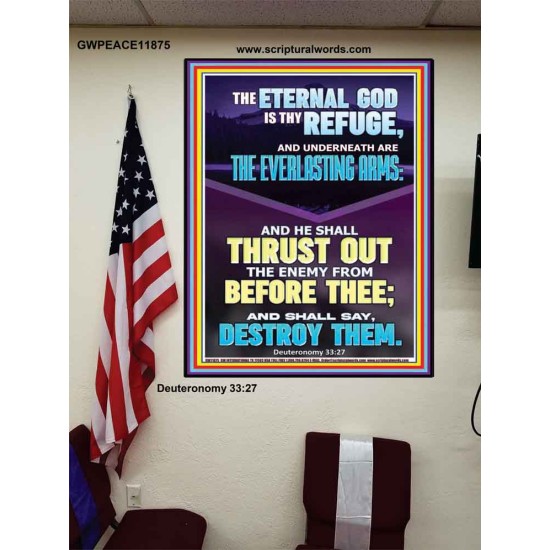 THE EVERLASTING ARMS OF JEHOVAH  Printable Bible Verse to Poster  GWPEACE11875  