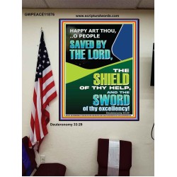 O PEOPLE SAVED BY THE LORD  Printable Bible Verse to Poster  GWPEACE11876  "12X14"