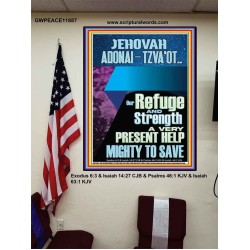 JEHOVAH ADONAI-TZVA'OT LORD OF HOSTS AND EVER PRESENT HELP  Church Picture  GWPEACE11887  "12X14"