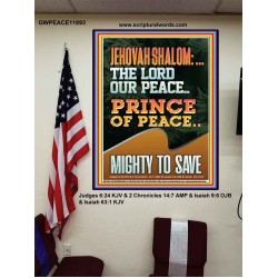 JEHOVAH SHALOM THE LORD OUR PEACE PRINCE OF PEACE MIGHTY TO SAVE  Ultimate Power Poster  GWPEACE11893  "12X14"