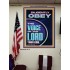 DILIGENTLY OBEY THE VOICE OF THE LORD OUR GOD  Unique Power Bible Poster  GWPEACE11901  "12X14"