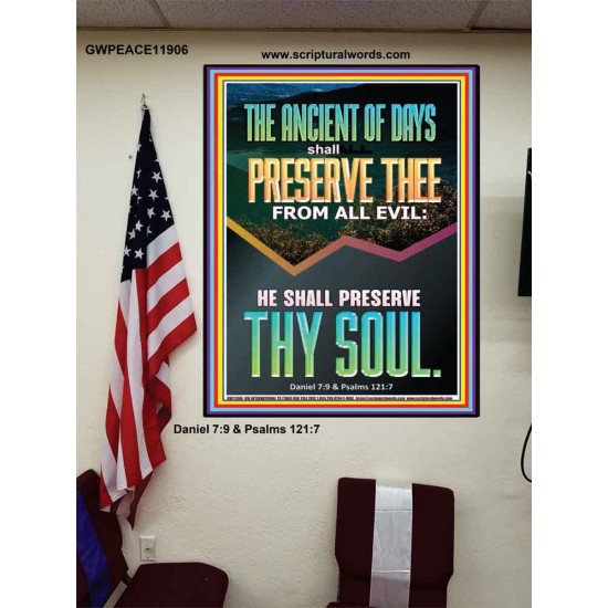 THE ANCIENT OF DAYS SHALL PRESERVE THEE FROM ALL EVIL  Children Room Wall Poster  GWPEACE11906  