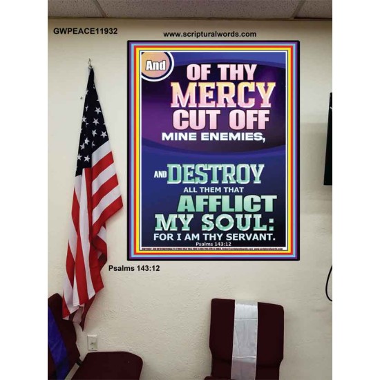 DESTROY ALL THEM THAT AFFLICT MY SOUL   Church Poster  GWPEACE11932  