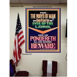 THE WAYS OF MAN ARE BEFORE THE EYES OF THE LORD  Sanctuary Wall Poster  GWPEACE11961  