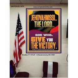 JEHOVAH NISSI THE LORD WHO GIVE YOU VICTORY  Bible Verses Art Prints  GWPEACE11970  "12X14"