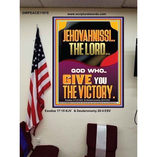 JEHOVAH NISSI THE LORD WHO GIVE YOU VICTORY  Bible Verses Art Prints  GWPEACE11970  