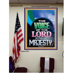 THE VOICE OF THE LORD IS FULL OF MAJESTY  Scriptural Décor Poster  GWPEACE11978  "12X14"