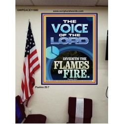 THE VOICE OF THE LORD DIVIDETH THE FLAMES OF FIRE  Christian Poster Art  GWPEACE11980  