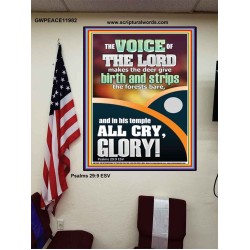 THE VOICE OF THE LORD MAKES THE DEER GIVE BIRTH  Christian Poster Wall Art  GWPEACE11982  "12X14"