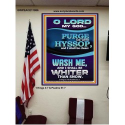 PURGE ME WITH HYSSOP  Poster Scripture   GWPEACE11986  "12X14"