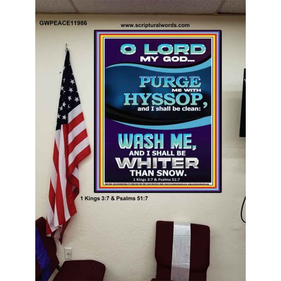 PURGE ME WITH HYSSOP  Poster Scripture   GWPEACE11986  