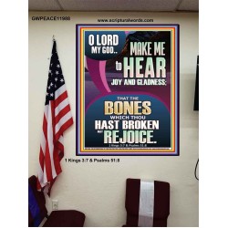 MAKE ME TO HEAR JOY AND GLADNESS  Scripture Poster Signs  GWPEACE11988  "12X14"