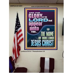 THE GLORY OF THE LORD SHALL APPEAR UNTO YOU  Contemporary Christian Wall Art  GWPEACE12001  "12X14"