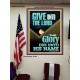 GIVE UNTO THE LORD GLORY DUE UNTO HIS NAME  Bible Verse Art Poster  GWPEACE12004  