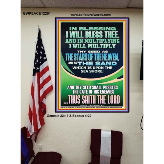 IN BLESSING I WILL BLESS THEE  Contemporary Christian Print  GWPEACE12201  