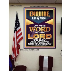 MEDITATE THE WORD OF THE LORD DAY AND NIGHT  Contemporary Christian Wall Art Poster  GWPEACE12202  "12X14"