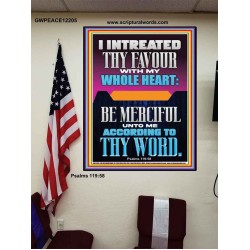 I INTREATED THY FAVOUR WITH MY WHOLE HEART  Scripture Art Poster  GWPEACE12205  "12X14"