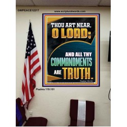 ALL THY COMMANDMENTS ARE TRUTH O LORD  Ultimate Inspirational Wall Art Picture  GWPEACE12217  "12X14"