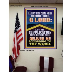 LET MY SUPPLICATION COME BEFORE THEE O LORD  Unique Power Bible Picture  GWPEACE12219  "12X14"