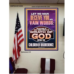 LET NO MAN DECEIVE YOU WITH VAIN WORDS  Church Picture  GWPEACE12226  "12X14"