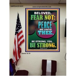 BELOVED FEAR NOT PEACE BE UNTO THEE  Unique Power Bible Poster  GWPEACE12231  "12X14"