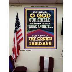 LOOK UPON THE FACE OF THINE ANOINTED O GOD  Contemporary Christian Wall Art  GWPEACE12242  "12X14"