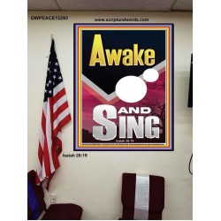 AWAKE AND SING  Bible Verse Poster  GWPEACE12293  "12X14"