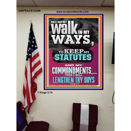 WALK IN MY WAYS AND KEEP MY COMMANDMENTS  Wall & Art Décor  GWPEACE12296  