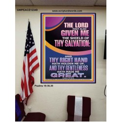 GIVE ME THE SHIELD OF THY SALVATION  Art & Décor  GWPEACE12349  "12X14"