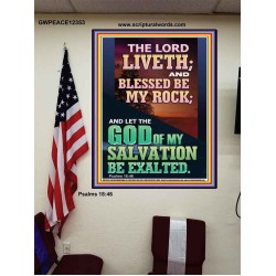 BLESSED BE MY ROCK GOD OF MY SALVATION  Bible Verse for Home Poster  GWPEACE12353  "12X14"