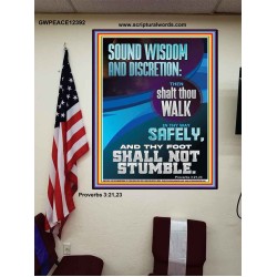 THY FOOT SHALL NOT STUMBLE  Bible Verse for Home Poster  GWPEACE12392  "12X14"