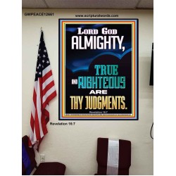 LORD GOD ALMIGHTY TRUE AND RIGHTEOUS ARE THY JUDGMENTS  Ultimate Inspirational Wall Art Poster  GWPEACE12661  "12X14"