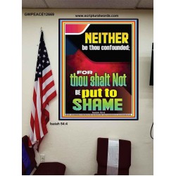 THOU SHALT NOT BE PUT TO SHAME  Sanctuary Wall Poster  GWPEACE12669  "12X14"