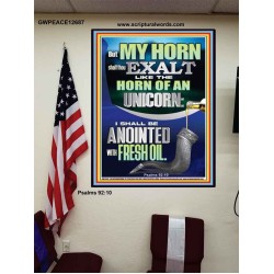 I SHALL BE ANOINTED WITH FRESH OIL  Sanctuary Wall Poster  GWPEACE12687  "12X14"