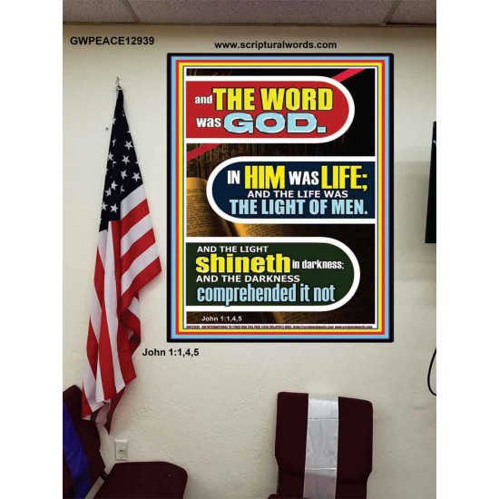 IN HIM WAS LIFE AND THE LIFE WAS THE LIGHT OF MEN  Eternal Power Poster  GWPEACE12939  
