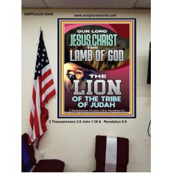 LAMB OF GOD THE LION OF THE TRIBE OF JUDA  Unique Power Bible Poster  GWPEACE12945  "12X14"