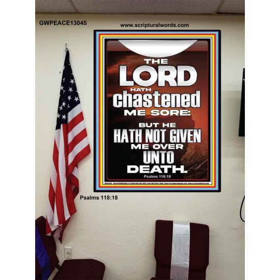 THE LORD HAS NOT GIVEN ME OVER UNTO DEATH  Contemporary Christian Wall Art  GWPEACE13045  